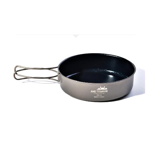 Titanium Camping Frying Pan - Medium 600ml Mess Kit Outdoor Solo Backpacking Picnic Hiking Grade 2 T
